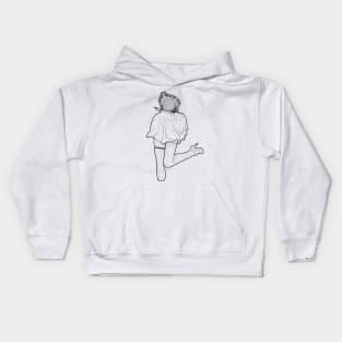 Black & white Elegant Art 10 Kids Hoodie